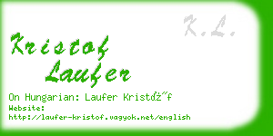 kristof laufer business card